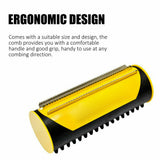 Pet Dog Cat Hair Fur Deshedding Shedding Trimmer Grooming Roll Comb Brush yellow