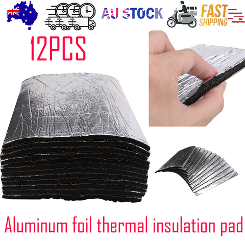 12PCS Car Engine Bay Bonnet Sound Deadener Noise Insulation Foam Proofing Heat