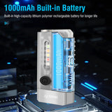 V10 LED Keychain EDC Flashlight USB Rechargeable Magnetic Torch Work Lamp