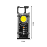 Mini Flashlight Keychain USB Rechargeable Cob Waterproof Portable Led Work Light