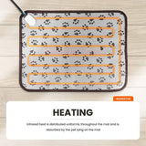 Pet Electric Heating Pad Heated Mat Warmer Blanket Bed for Dog Cat Puppy 45x45CM