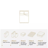 5CM Bedding Luxury Pillowtop Mattress Topper Mat Pad Antibacterial and dust mite-resistant Single:92*188
