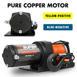 ZESUPER 12V Electric Winch 3000lbs Synthetic Rope Wireless Remote ATV UTV BOAT