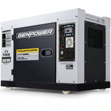 GENPOWER 7kW Peak 5kW Rated Commercial Diesel Generator, Three Phase 415V, Electric Start, Sound-Insulated, RCD Safety Switch, Worksite & Backup Power