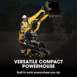 BAUMR-AG BSR5000 Mini Loader Skid Steer, with Bucket, 10hp OHV 4-Stroke Petrol Engine, 200kg Rated Operating Capacity