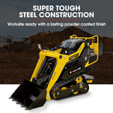 BAUMR-AG BSR5000 Mini Loader Skid Steer, with Bucket, 10hp OHV 4-Stroke Petrol Engine, 200kg Rated Operating Capacity