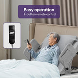 Equipmed Electric Adjustable Bed Backrest, German-Engineered Power Lifting Back Support with Remote Control, Grey