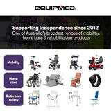 EQUIPMED Motorised Bath Lift Chair, Electric Battery Operated Reclining Seat, Bathing for Elderly & Disabled, 136kg Capacity Blue