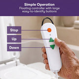 EQUIPMED Motorised Bath Lift Chair, Electric Battery Operated Reclining Seat, Bathing Aid for Elderly & Disabled, 136kg Capacity White