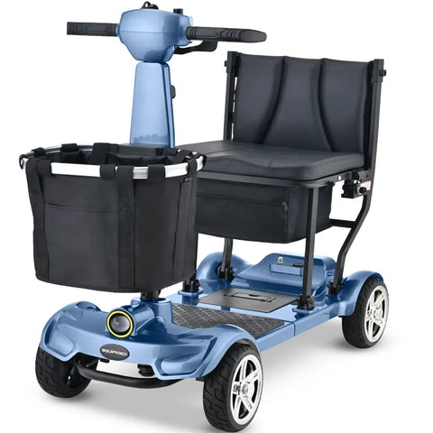 EQUIPMED SmartPacer+ Ultra-Lightweight Mobility Scooter w/ Li-ion Battery, Only 19kg, Foldable, Airline Approved, 120kg Capacity, Blue In Australia - Darrahopens