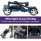 EQUIPMED SmartPacer+ Ultra-Lightweight Mobility Scooter w/ Li-ion Battery, Only 19kg, Foldable, Airline Approved, 120kg Capacity, Blue In Australia - Darrahopens