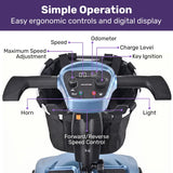 EQUIPMED SmartPacer+ Ultra-Lightweight Mobility Scooter w/ Li-ion Battery, Only 19kg, Foldable, Airline Approved, 120kg Capacity, Blue