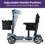 EQUIPMED SmartPacer+ Ultra-Lightweight Mobility Scooter w/ Li-ion Battery, Only 19kg, Foldable, Airline Approved, 120kg Capacity, Blue