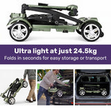 EQUIPMED SmartPacer+ Ultra-Lightweight Mobility Scooter w/ Li-ion Battery, Only 19kg, Foldable, Airline Approved, 120kg Capacity, Green In Australia - Darrahopens