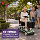 EQUIPMED SmartPacer+ Ultra-Lightweight Mobility Scooter w/ Li-ion Battery, Only 19kg, Foldable, Airline Approved, 120kg Capacity, Green In Australia - Darrahopens