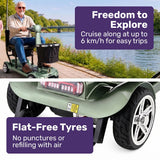 EQUIPMED SmartPacer+ Ultra-Lightweight Mobility Scooter w/ Li-ion Battery, Only 19kg, Foldable, Airline Approved, 120kg Capacity, Green In Australia - Darrahopens