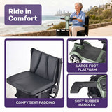 EQUIPMED SmartPacer+ Ultra-Lightweight Mobility Scooter w/ Li-ion Battery, Only 19kg, Foldable, Airline Approved, 120kg Capacity, Green