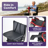 EQUIPMED ComfortCruise Large Mobility Scooter, 15km/h Top Speed, Up to 45km Range, Strong Climbing, 120kg Capacity, Red