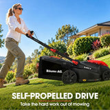 BAUMR-AG 540CX 40V SYNC 18" Cordless Lawn Mower Kit, VertiStore, Fast Charger, 2 x 4Ah Batteries, 6 Heights, Brushless, 430mm Cut Width
