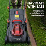 BAUMR-AG 540CX 40V SYNC 18" Cordless Lawn Mower Kit, VertiStore, Fast Charger, 2 x 4Ah Batteries, 6 Heights, Brushless, 430mm Cut Width