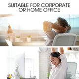 Fortia Ergonomic Office Desk Chair, Coolmesh Fabric, Adjustable Recline, Grey Mesh/White Frame