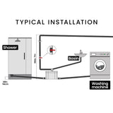 PROTEGE Grey Water Pump, with 3 Inlet, for House, Bathroom, Shower, Sink, Washing Machine