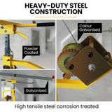 UNIMAC Drywall & Panel Lifter, 1200 x 3600 68kg Max Gyprock Sheet, Galvanised, No-mark Locking Castors