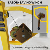 UNIMAC Drywall & Panel Lifter, 1200 x 3600 68kg Max Gyprock Sheet, Galvanised, No-mark Locking Castors