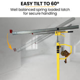 UNIMAC Drywall & Panel Lifter, 1200 x 3600 68kg Max Gyprock Sheet, Galvanised, No-mark Locking Castors