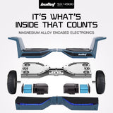 Bullet SX-4500 Hoverboard Scooter, 8.5" Wheels, 700W Brushless, Superior Self Balancing System, UL Certified, LED Lights, Carry Bag, Navy Blue