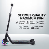 ROVO KIDS WhizKid Electric Scooter, Ages 5-11, Adjustable Height, Lithium Battery, Brushless Motor, Black
