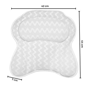 Gominimo Butterfly 4D Mesh Bathtub Pillow Spa 6 Suction Cups Breathable Cushion