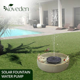 NOVEDEN 16cm 1.5W Solar Fountain Water Pump for Bird Bath (Black)