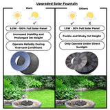 NOVEDEN 16cm 1.5W Solar Fountain Water Pump for Bird Bath (Black)