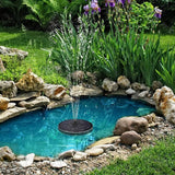 NOVEDEN 16cm 1.5W Solar Fountain Water Pump for Bird Bath (Black)