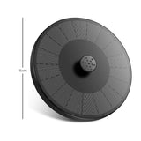 NOVEDEN 16cm 1.5W Solar Fountain Water Pump for Bird Bath (Black)