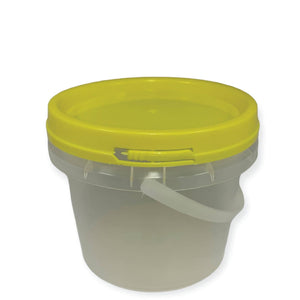 Bulk 10 x 0.8L Honey Bucket with Lid - 1Kg Clear Tamper Proof Plastic Tub