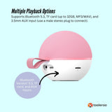 Mini Karaoke Machine and 2x Wireless Microphones Portable Bluetooth Speaker Pink