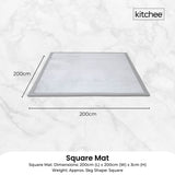 Kitchee Kids Foam Floor Play Mat 200x200cm – Padded Thick Soft Tatami Style Grey