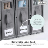 1x Kitchee Foldable Bed Sheet Storage Box – Linen & Closet Organiser Grey