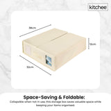 1x Kitchee Foldable Bed Sheet Storage Box – Linen & Closet Organiser Beige