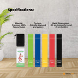 Social Hike Resistance Bands 5-Pack – Anti-Slip Latex Workout Loops 2.3–18.1kg