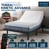 Therapedic Kinetic Advance Adjustable Long Single Bed Base with Head Tilt In Australia - Darrahopens