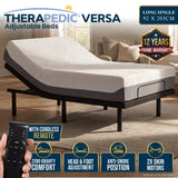Therapedic Versa Adjustable Long Single Bed Base with Massage Function In Australia - Darrahopens