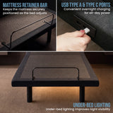 Therapedic Versa Adjustable Long Single Bed Base with Massage Function