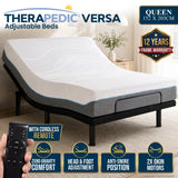 Therapedic Versa Adjustable Queen Bed Base with Massage Function In Australia - Darrahopens