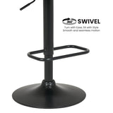 Sarantino Bentwood Walnut Barstool Leather Seat And Metal Base