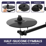Karrera 18S Electronic Drum Kit Mesh Pads 8in Snare Bluetooth Sounds USB/MIDI Output Kick Pedals Drum Coach & Metronome