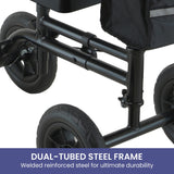 Orthonica Mobility Steel Knee Scooter Walker Steerable Ergonomic Foldable Scooter 10-inch Wheels Height Adjustable Steel Frame 136kg Weight Capacity