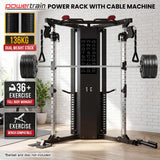 Powertrain Home Gym Station Functional Trainer Power Rack 136kg Weight Stack